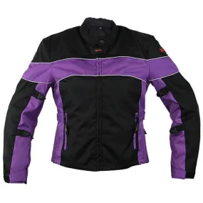 Xelement CF464 'Aegis' Women's /Purple Jacket Tri-Tex Armored Motorcycle Jacket