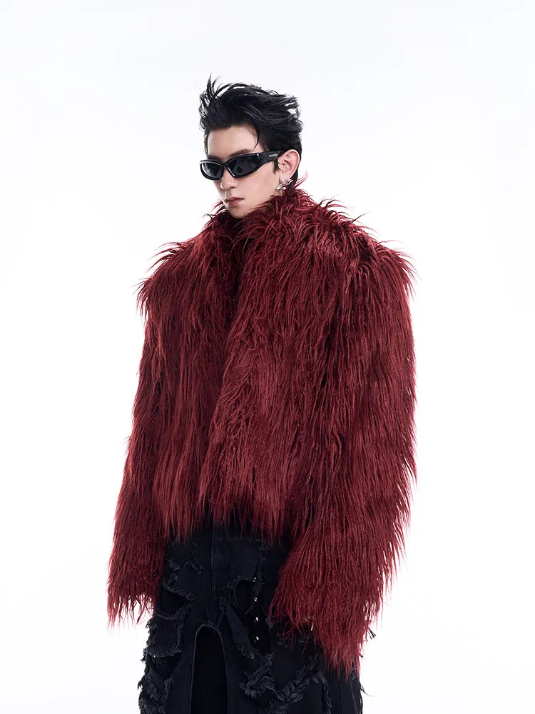 【24s Dec.】Red Faux Fur Coat