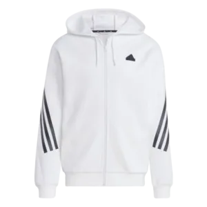 ADIDAS FUTURE ICONS 3-STRIPE ZIP HOODIE - MENS - WHITE