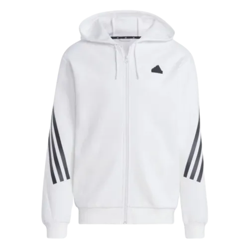 ADIDAS FUTURE ICONS 3-STRIPE ZIP HOODIE - MENS - WHITE