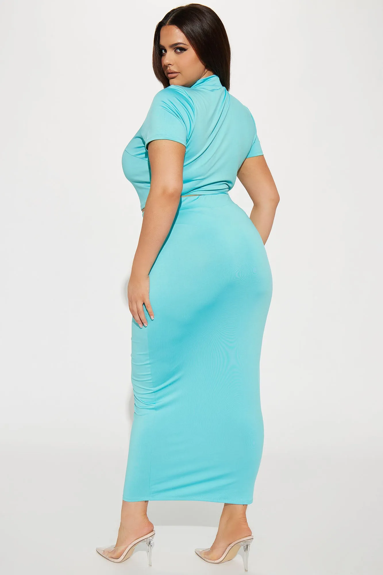 Angel Kiss Skirt Set - Teal