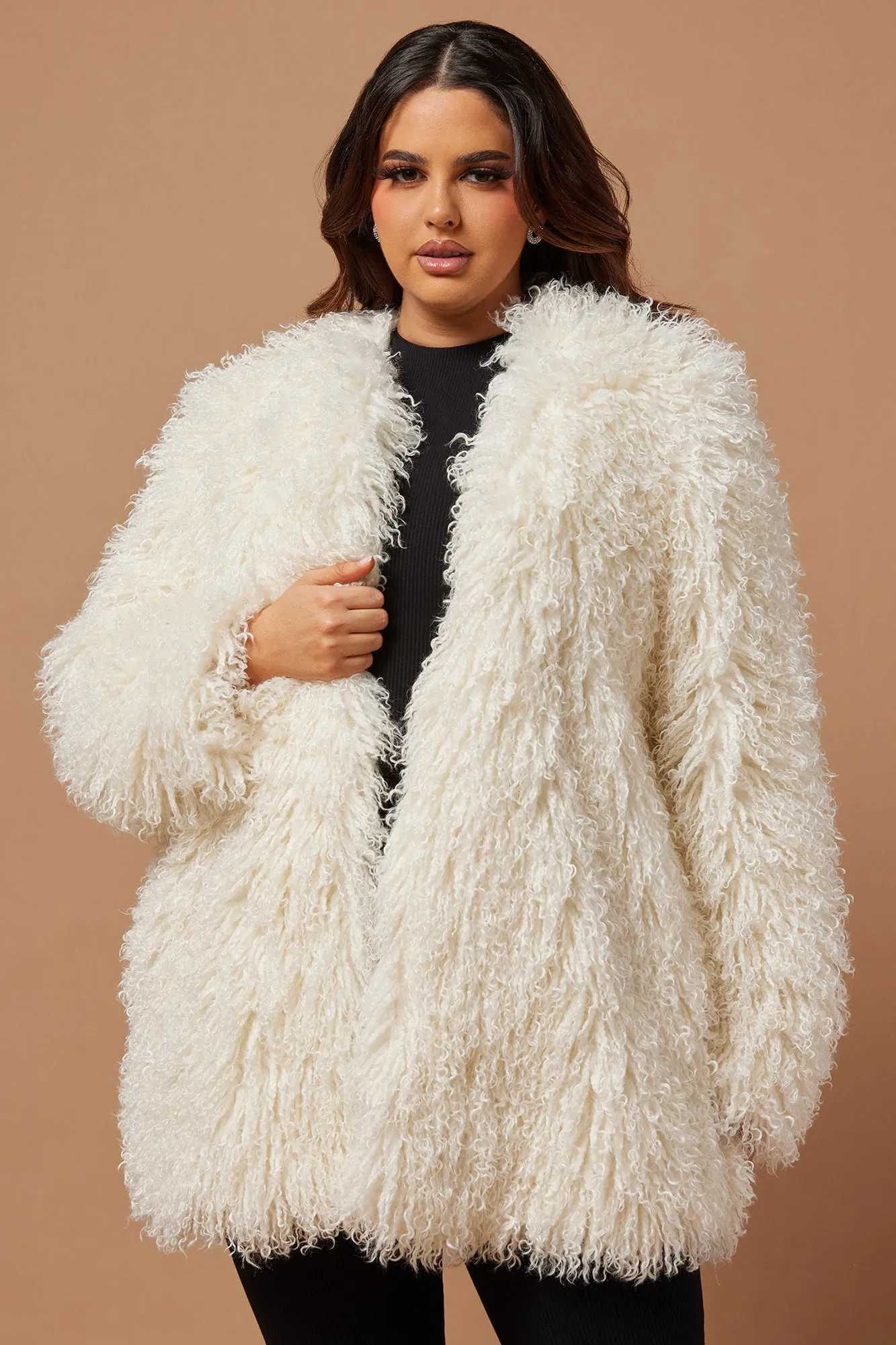 Angelica Fur Coat - Ivory