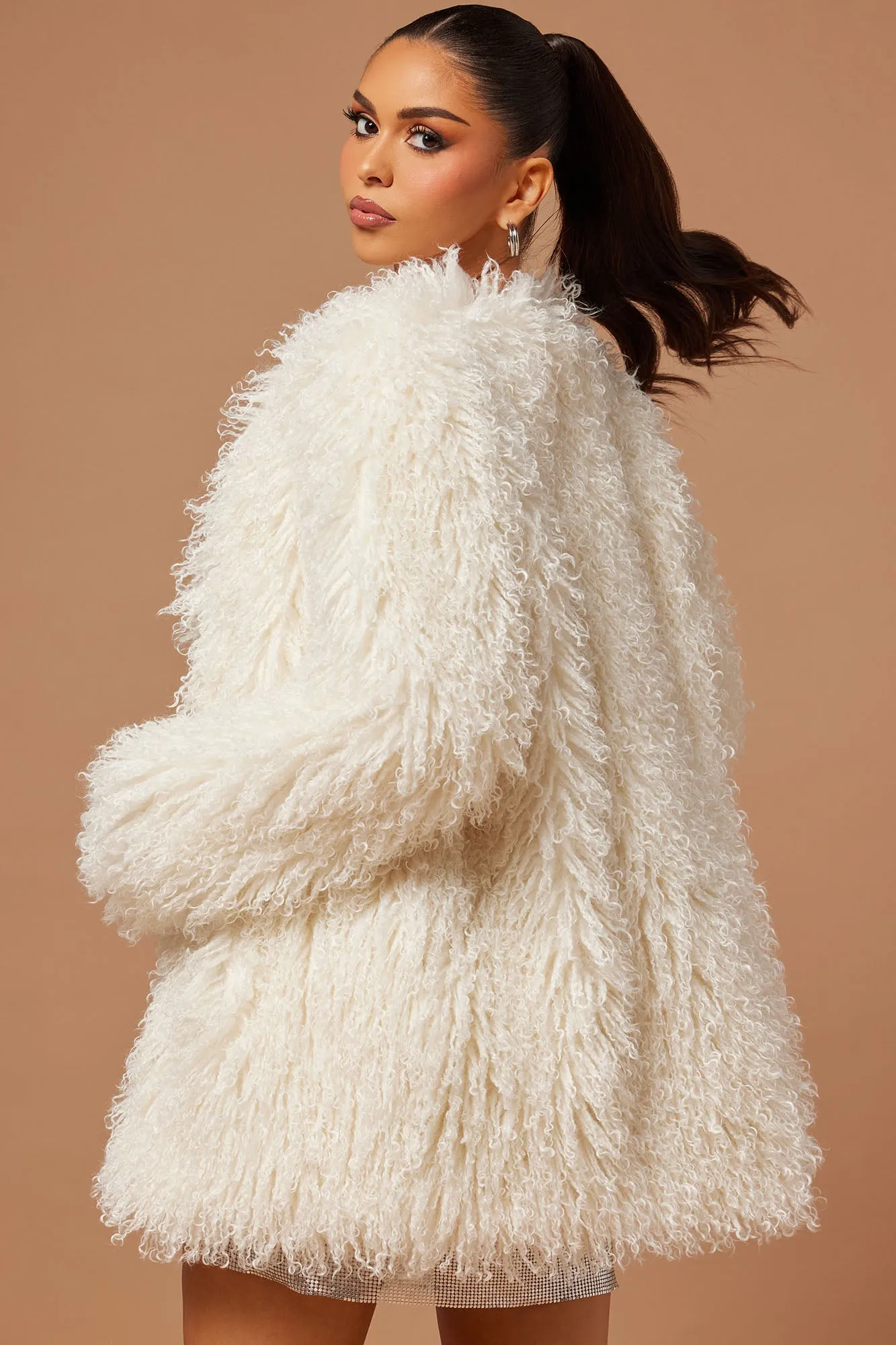 Angelica Fur Coat - Ivory