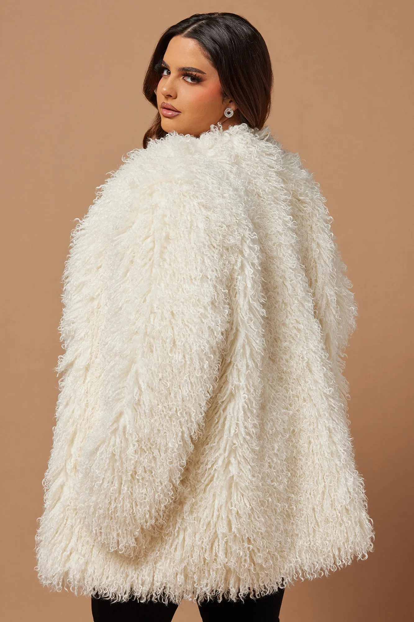 Angelica Fur Coat - Ivory