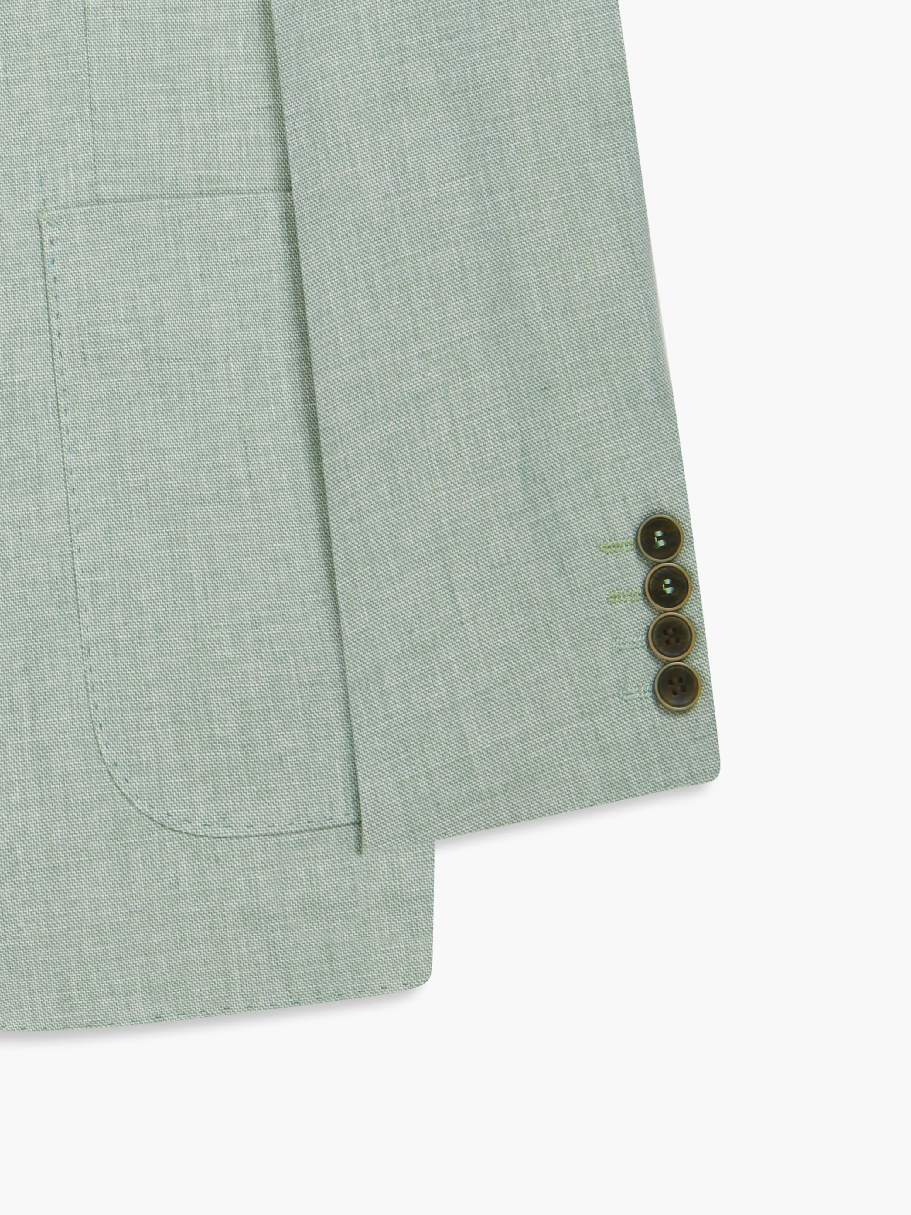 Archer Linen-Blend Slim Light Green Suit Jacket