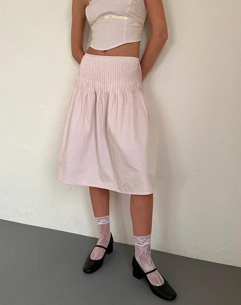 Asada Midi Skirt in Light Pink