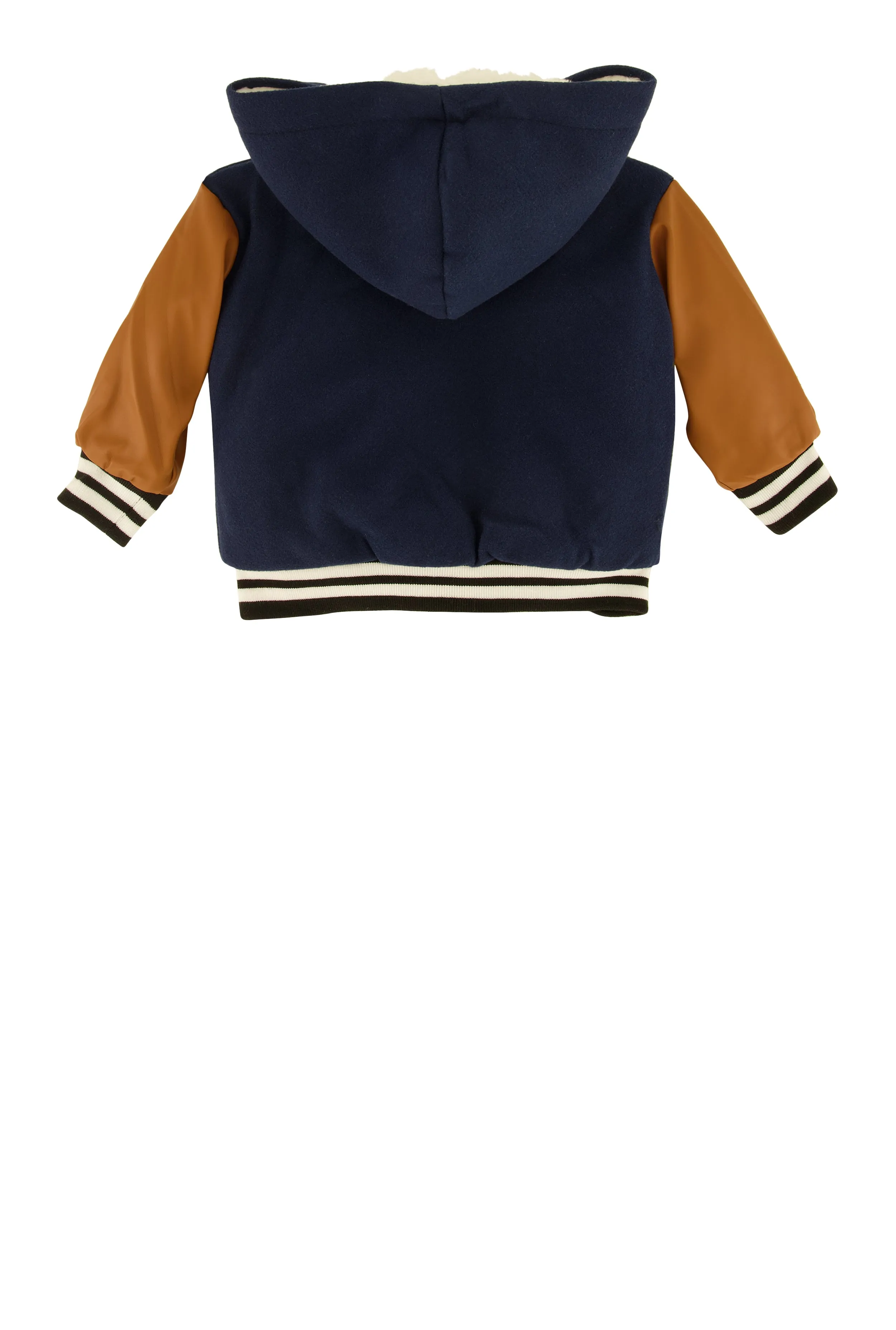 Baby Boys 0-9M Color Blocked Hooded Varsity Jacket