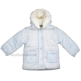 Baby Boys Flock Print Fur Lined Coat - 6-24 Months (N15427)