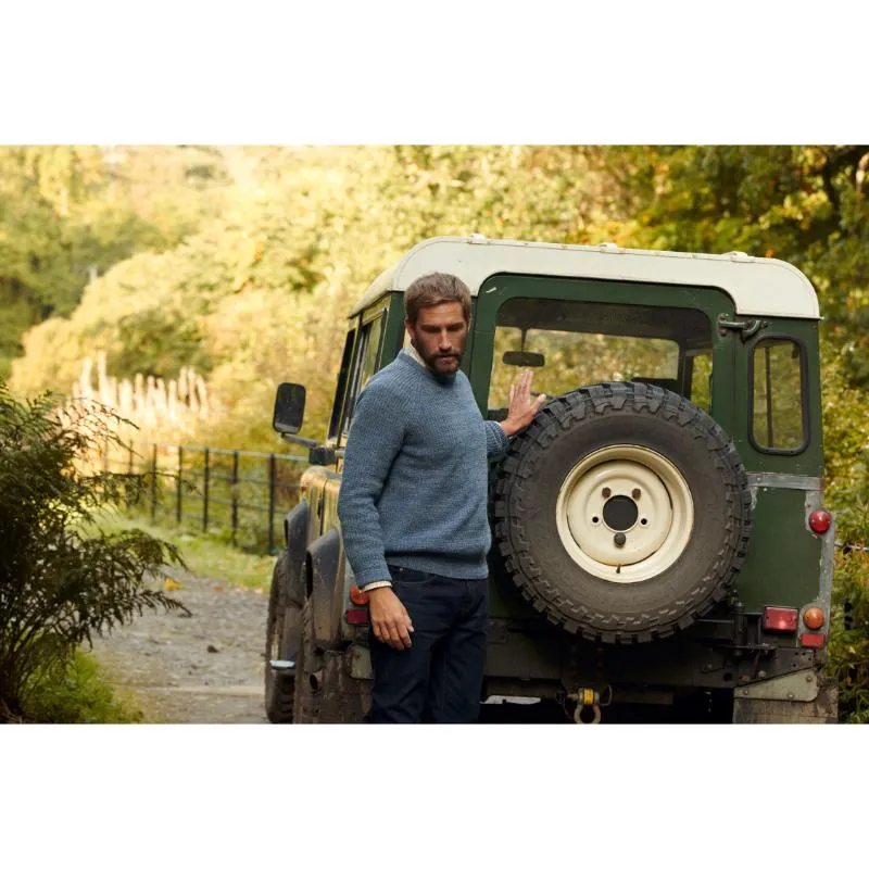 Barbour Horseford Lambswool Crew Neck Mens Jumper - River Blue