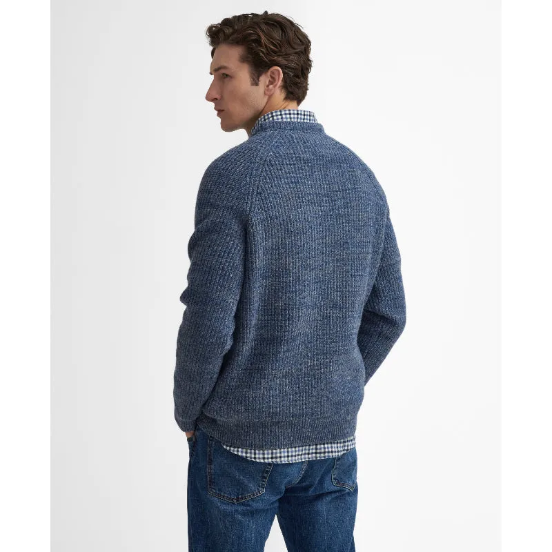 Barbour Horseford Lambswool Crew Neck Mens Jumper - River Blue