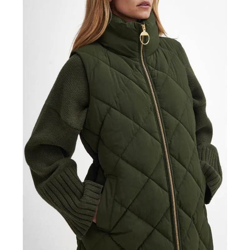 Barbour Leverton Ladies Puffer Gilet - Olive/Ancient