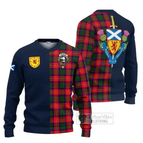 Belsches Tartan Ugly Sweater with Scottish Lion Royal Arm Half Style