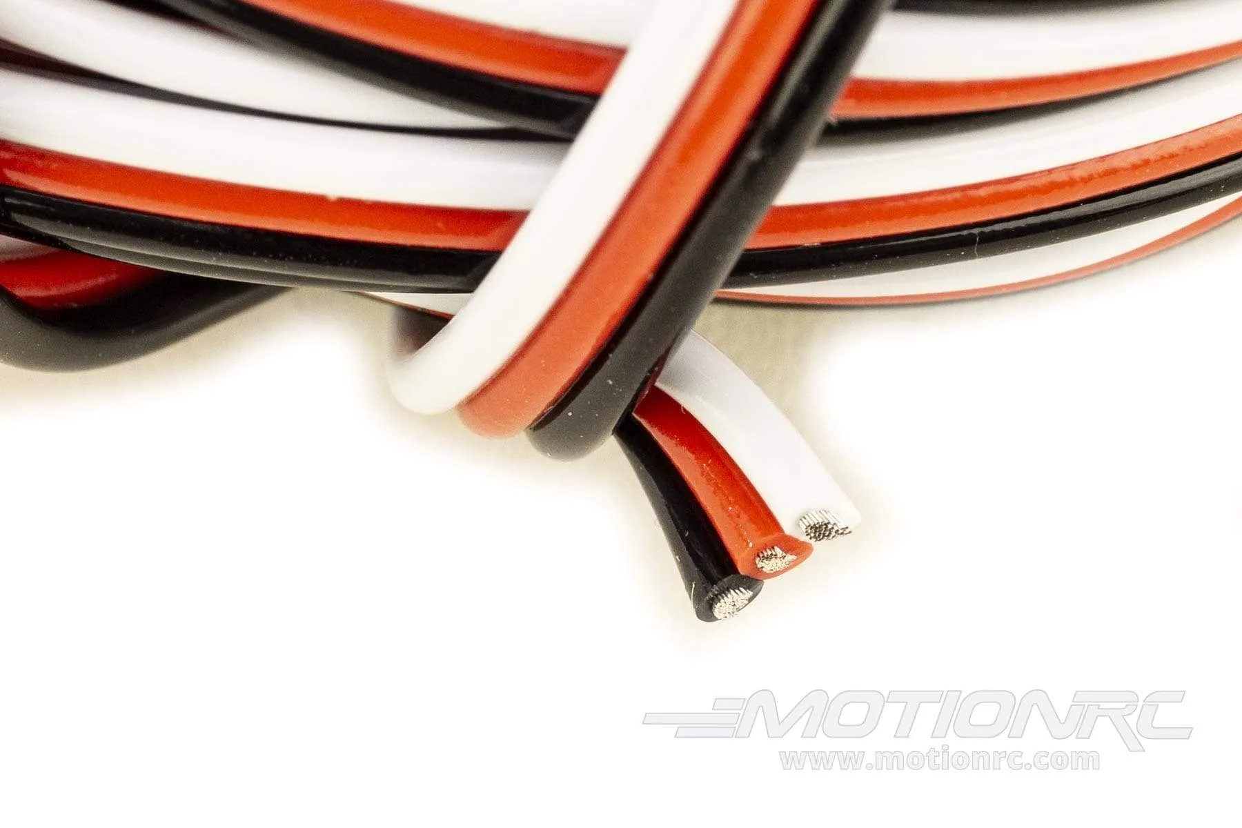 BenchCraft 22 Gauge Flat Servo Wire - White/Red/Black (5 Meters)