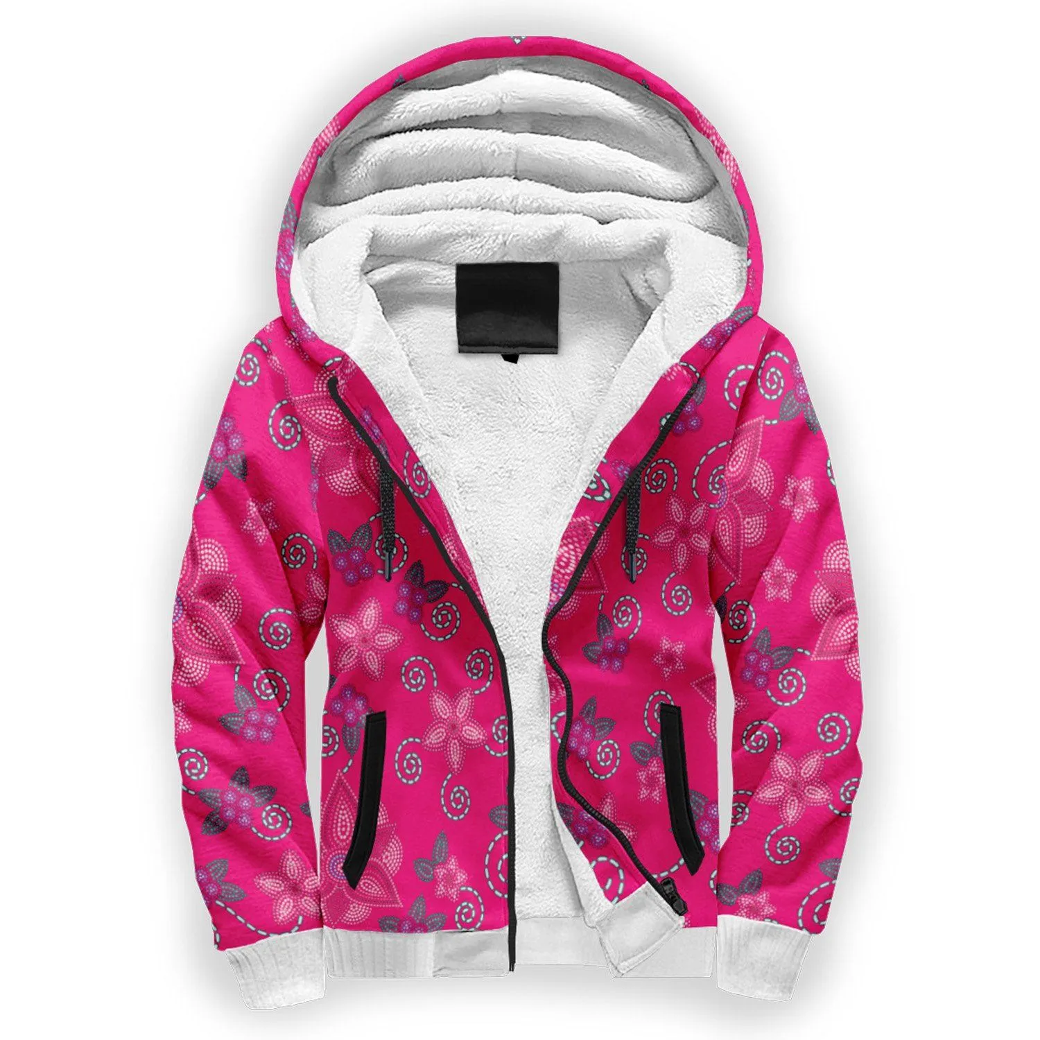 Berry Picking Pink Sherpa Hoodie