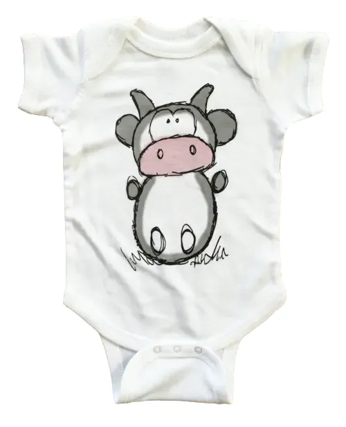 Betsy Cow White Bodysuit