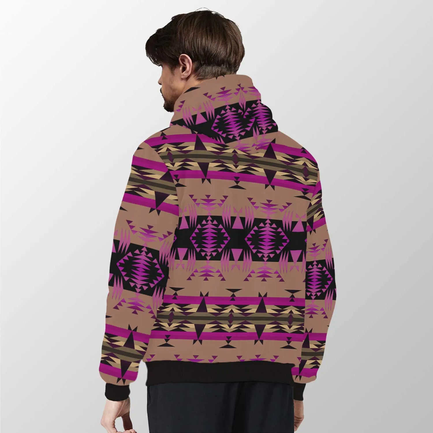 Between the Mountains Berry Sherpa Hoodie