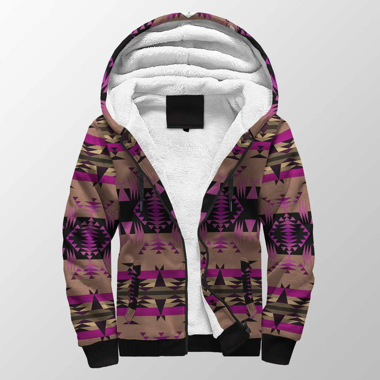 Between the Mountains Berry Sherpa Hoodie