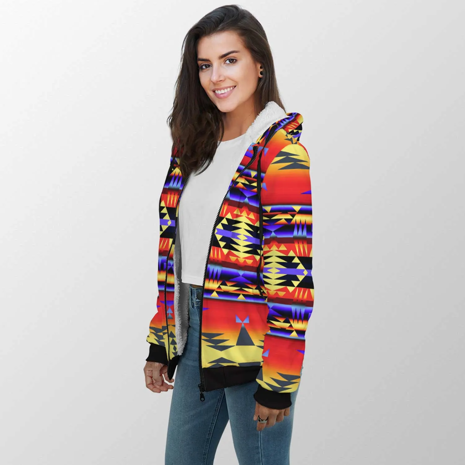 Between the San Juan Mountains Sherpa Hoodie