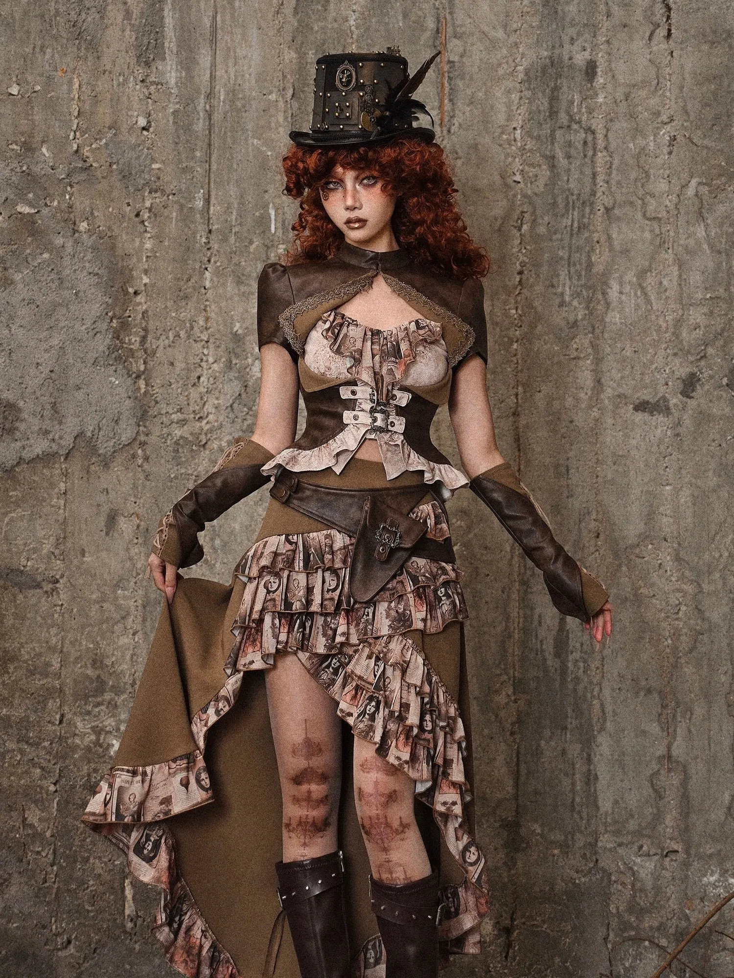 [Blood Supply] Dragon Era steampunk Skirt with waist bag