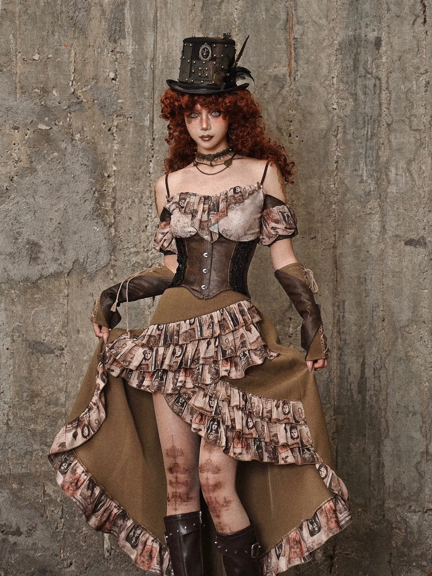 [Blood Supply] Dragon Era steampunk Skirt with waist bag