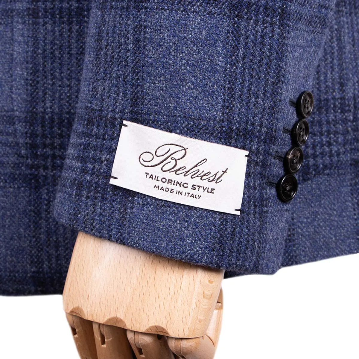 Blue Check 'Jacket in a Box' Wool & Cashmere Unstructured Jacket