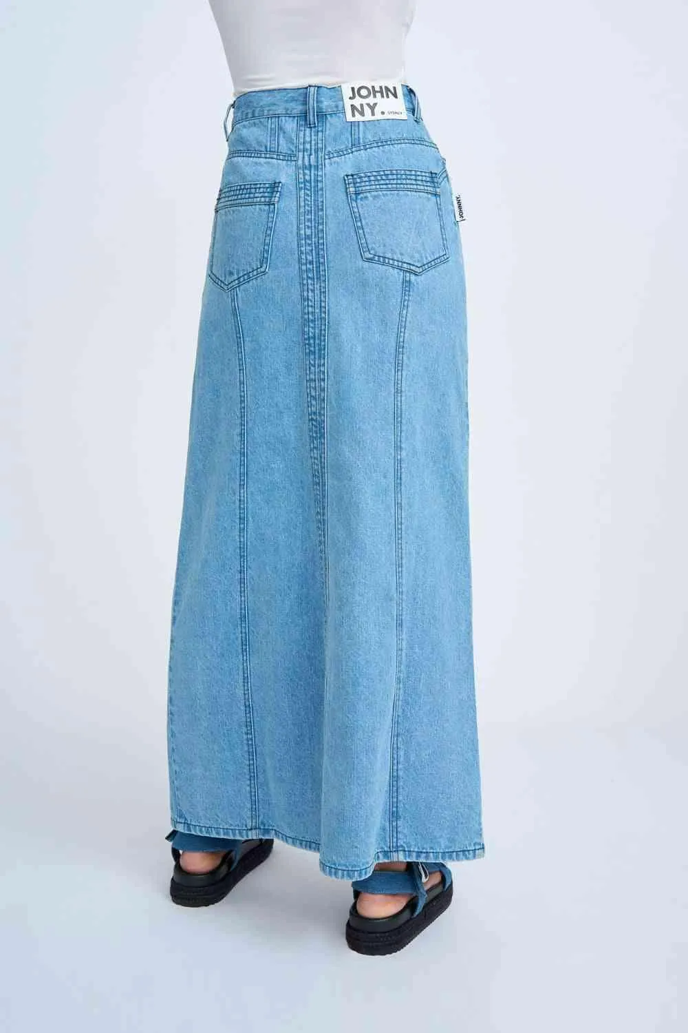 Blue Jean Beauty A-Line Skirt