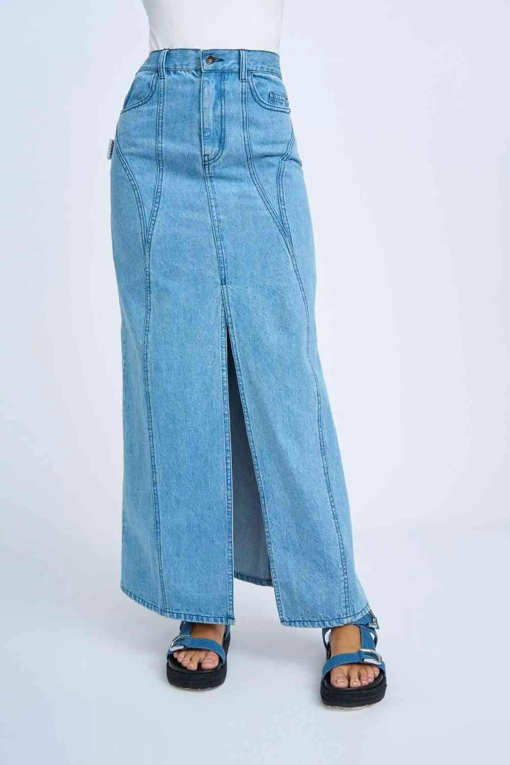 Blue Jean Beauty A-Line Skirt