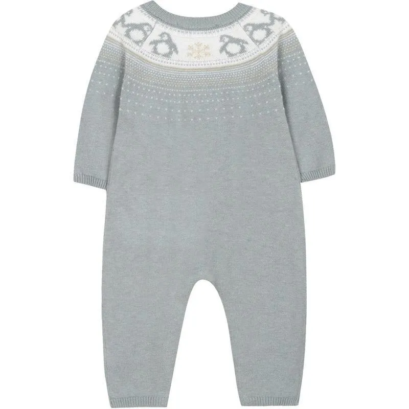 Boys Grey Knitted Bodysuit