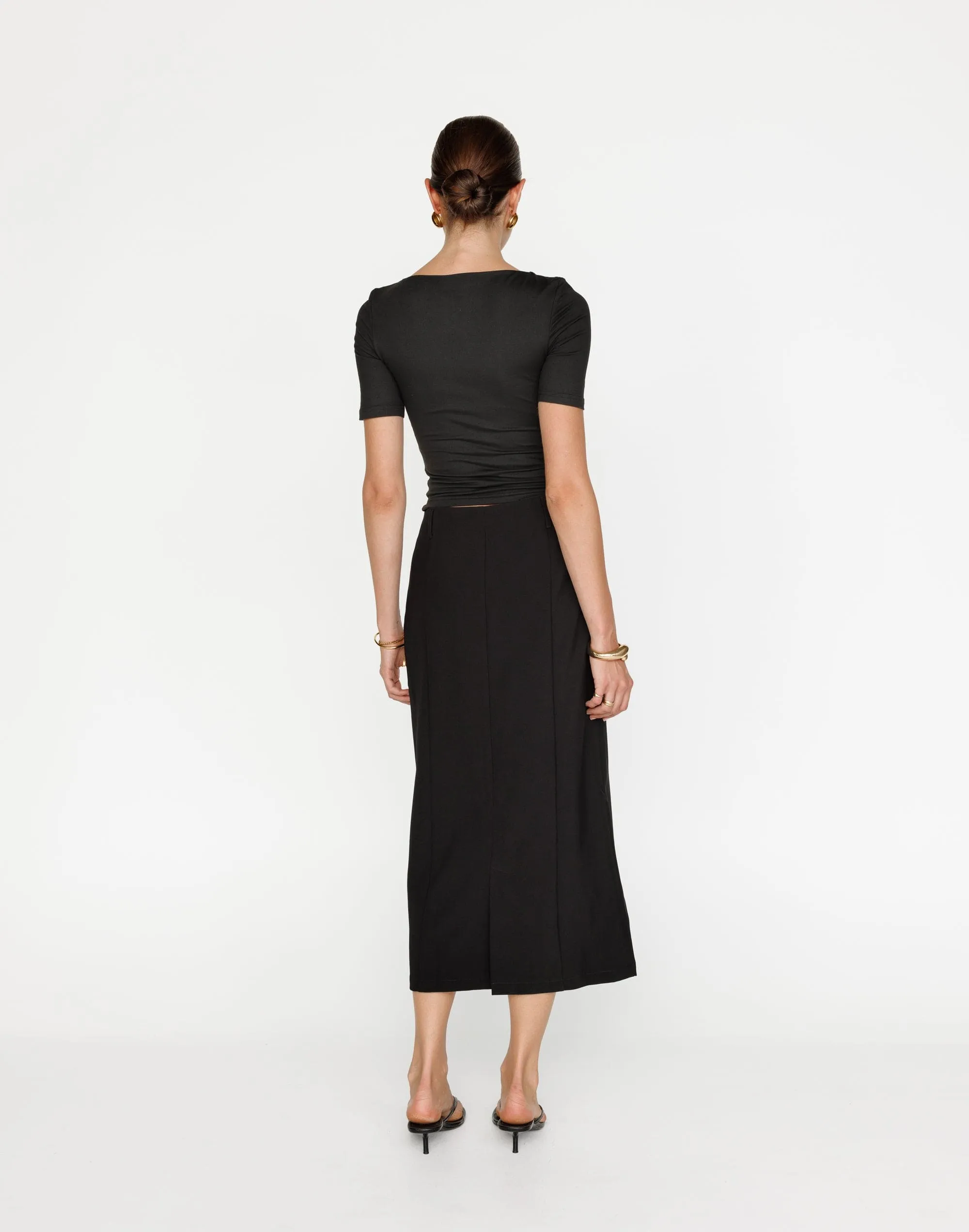 Brigitte Midi Skirt (Black)