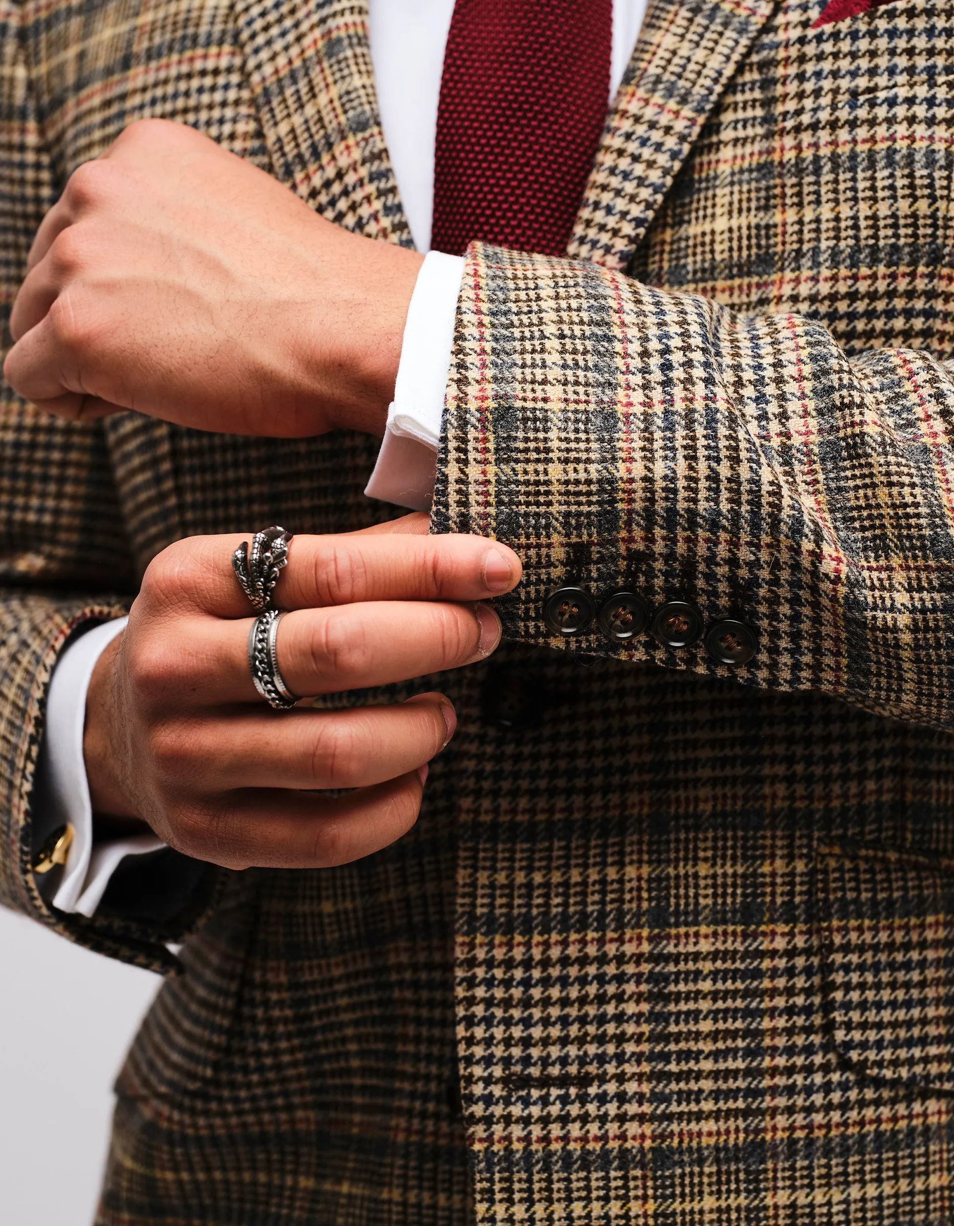 Brown Check Tweed Jacket