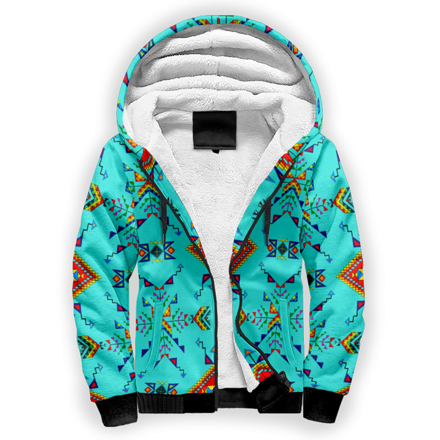 Buffalo Jump Turquoise Sherpa Hoodie