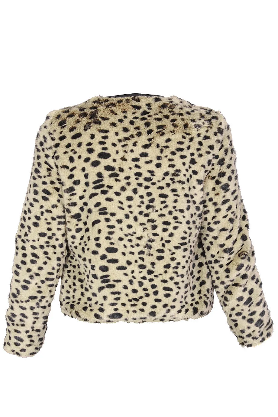 C BLOCK JALIA Leopard Fur Jacket