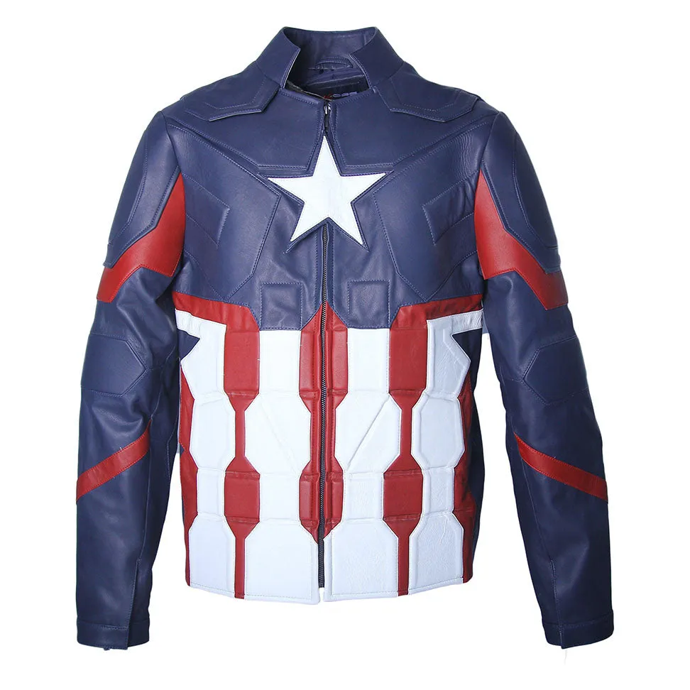 Captain America Character Real Leather Jacket