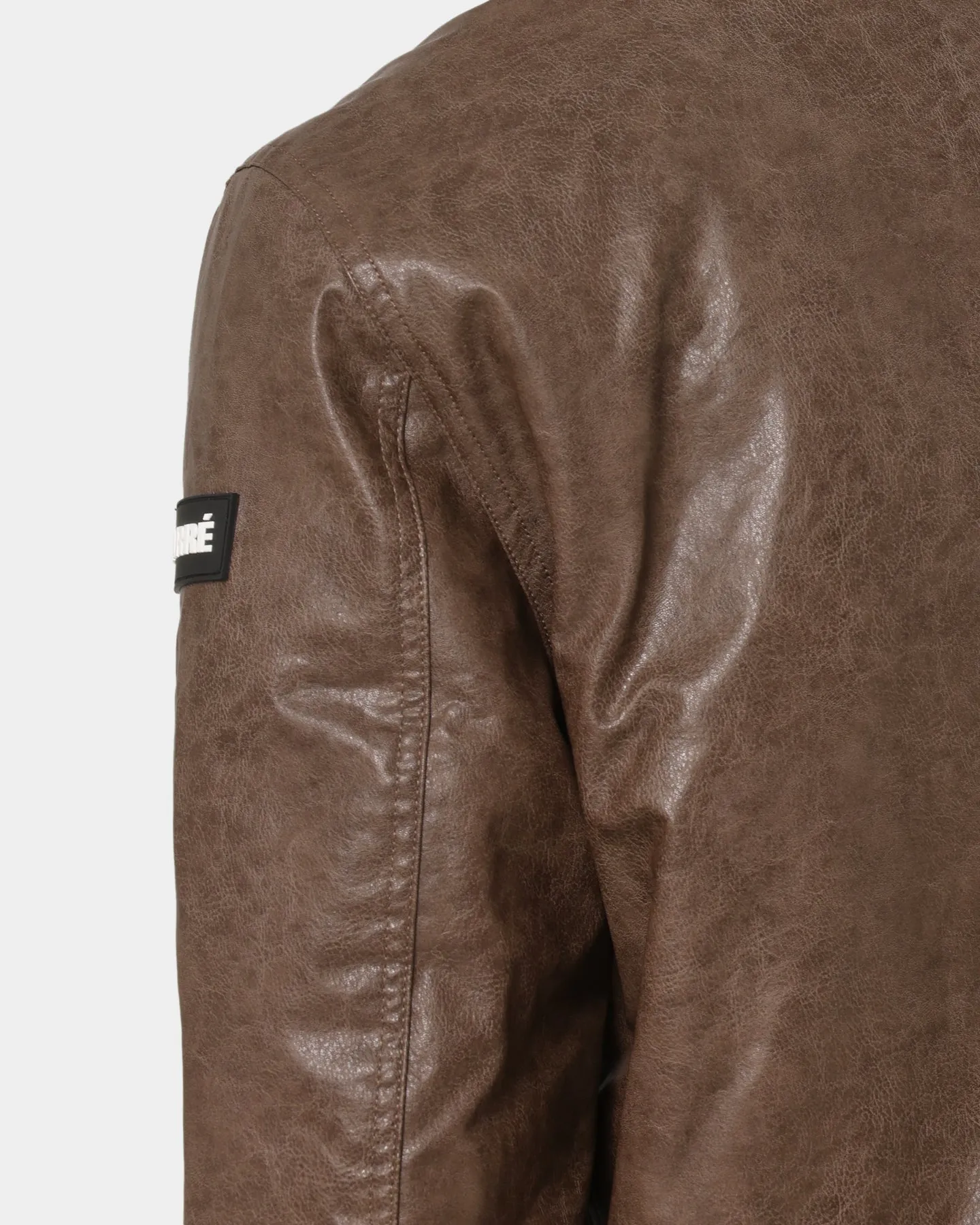 Carré Aviateur Leather Bomber Jacket Stone/Black