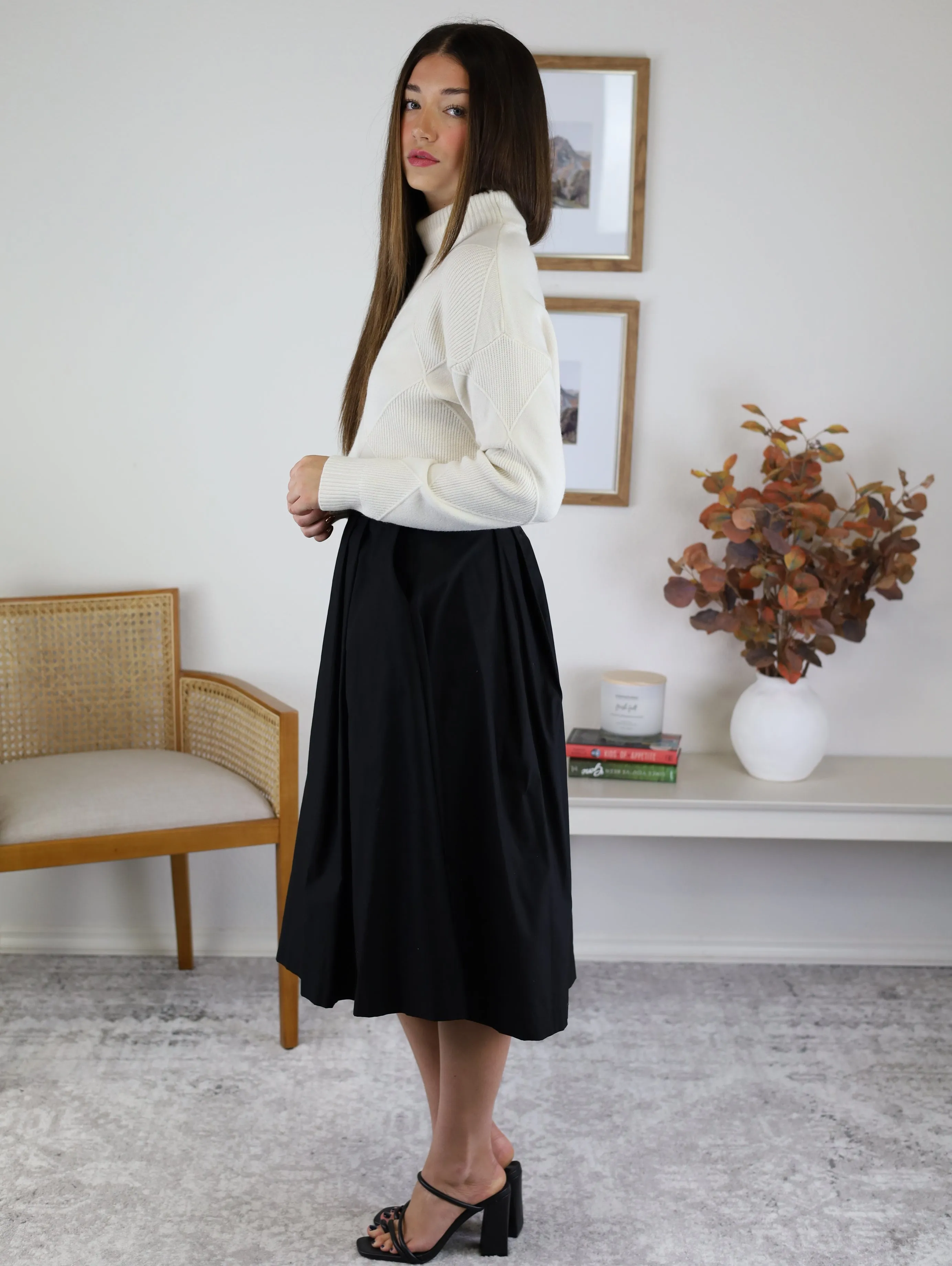 Celina Midi Skirt with Belt