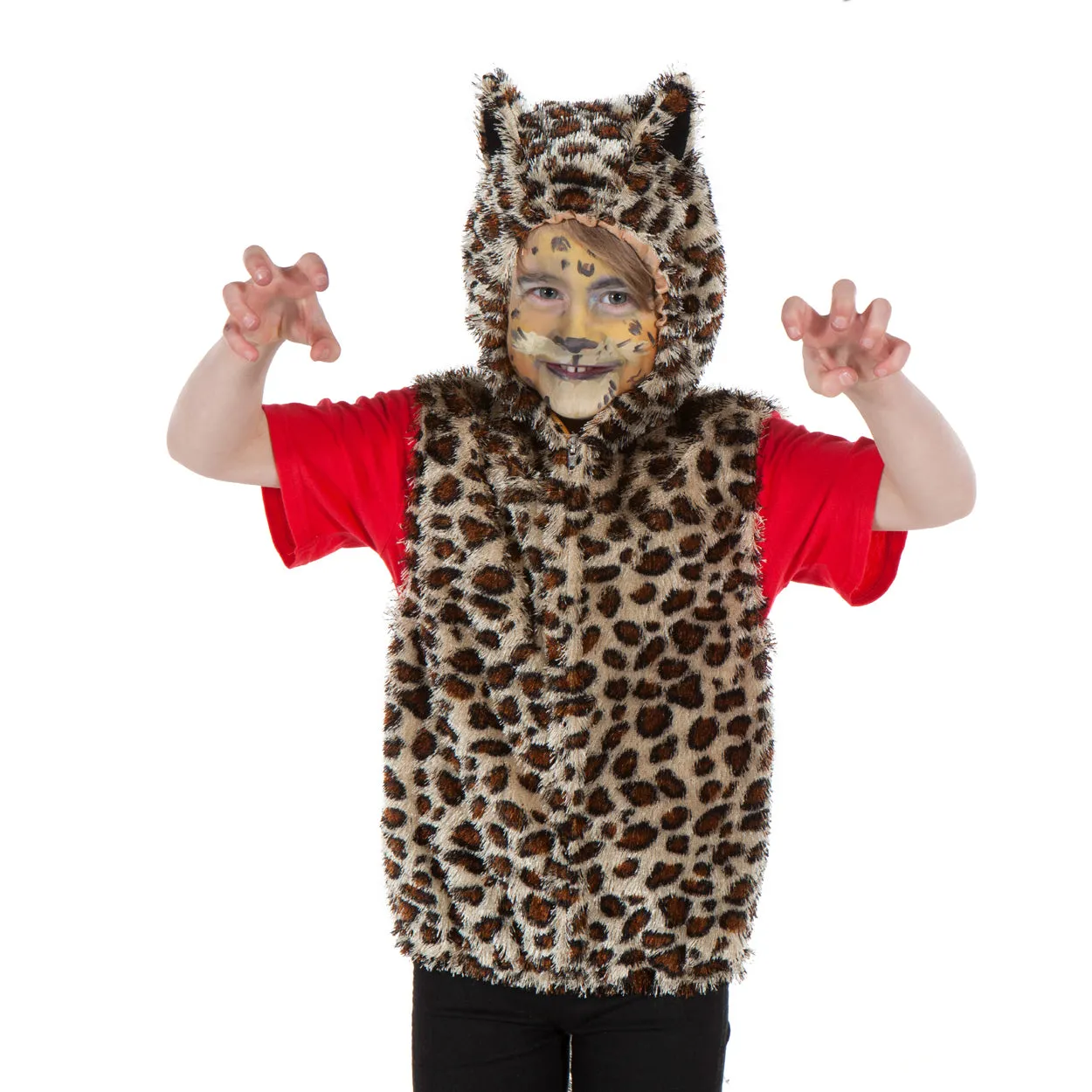 Children's Leopard Fancy Dress Zip Top