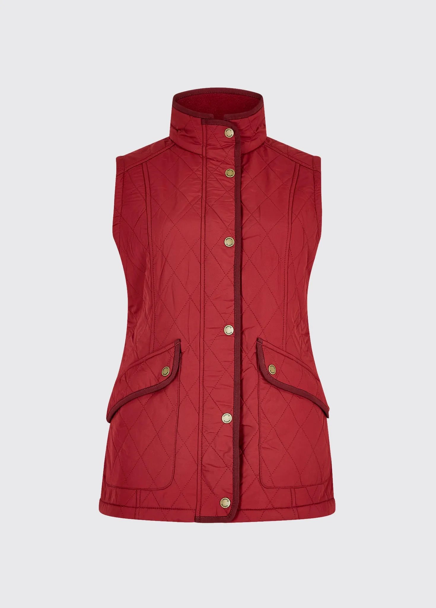 Clonmel Quilted Gilet - Ruby