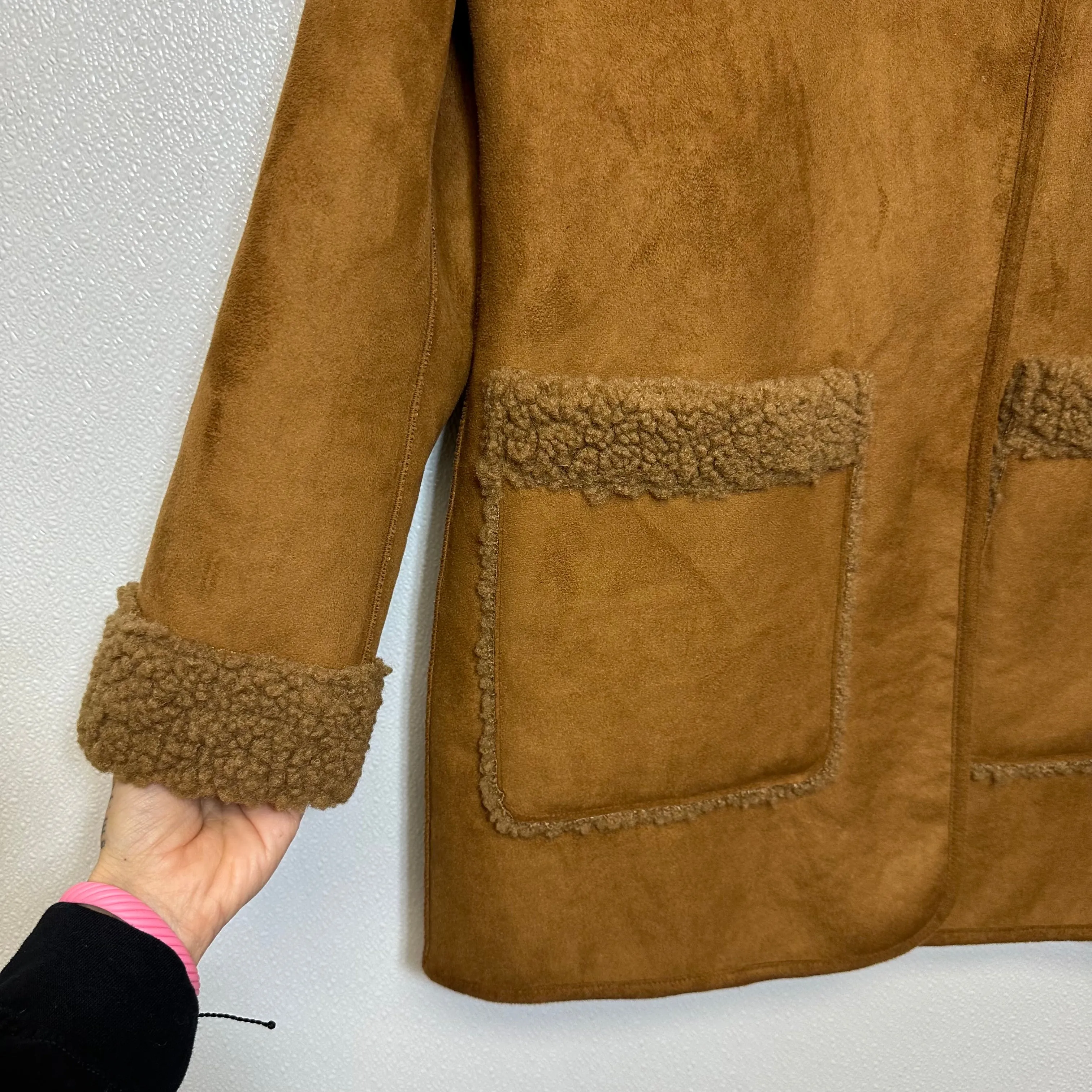 Coat Faux Fur & Sherpa By Lucky Brand  Size: S