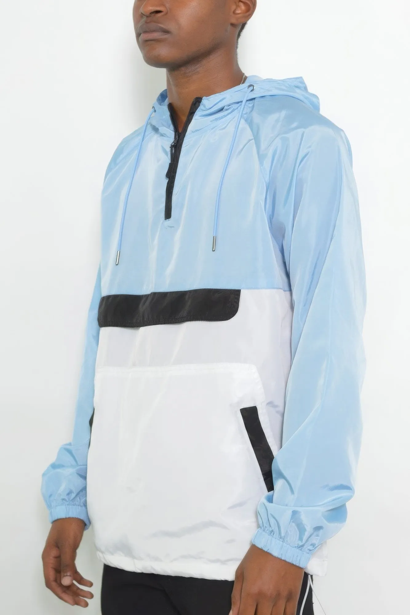 Color Block Anorak Windbreaker for Men