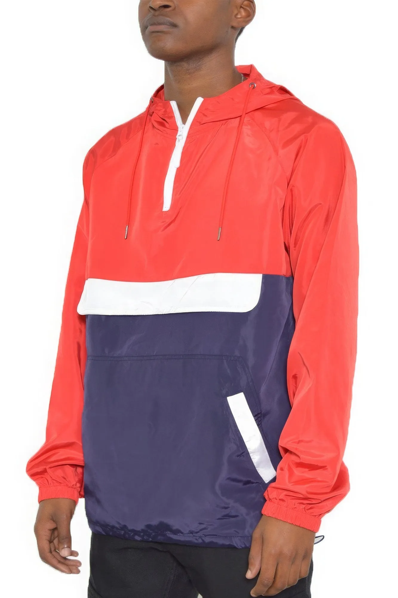 Color Block Anorak Windbreaker for Men