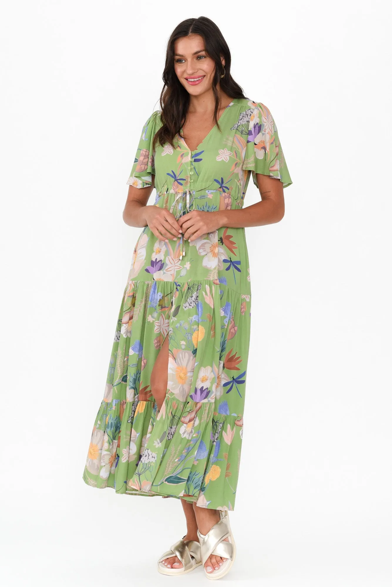 Cooper Green Bloom Tier Dress