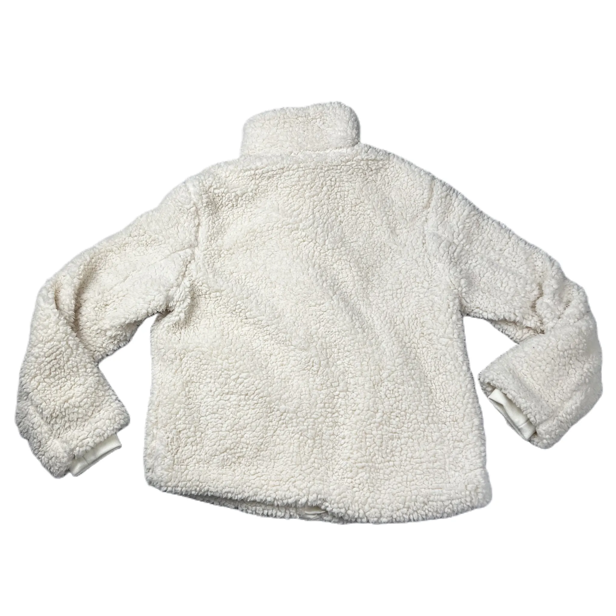 Cream Jacket Faux Fur & Sherpa By Thread And Supply, Size: S