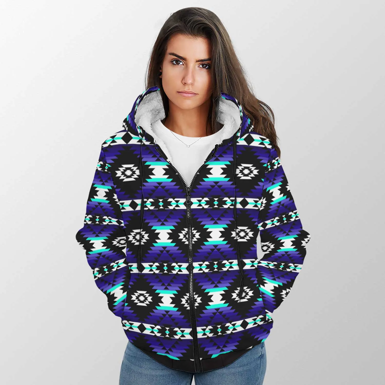 Cree Confederacy Midnight Sherpa Hoodie