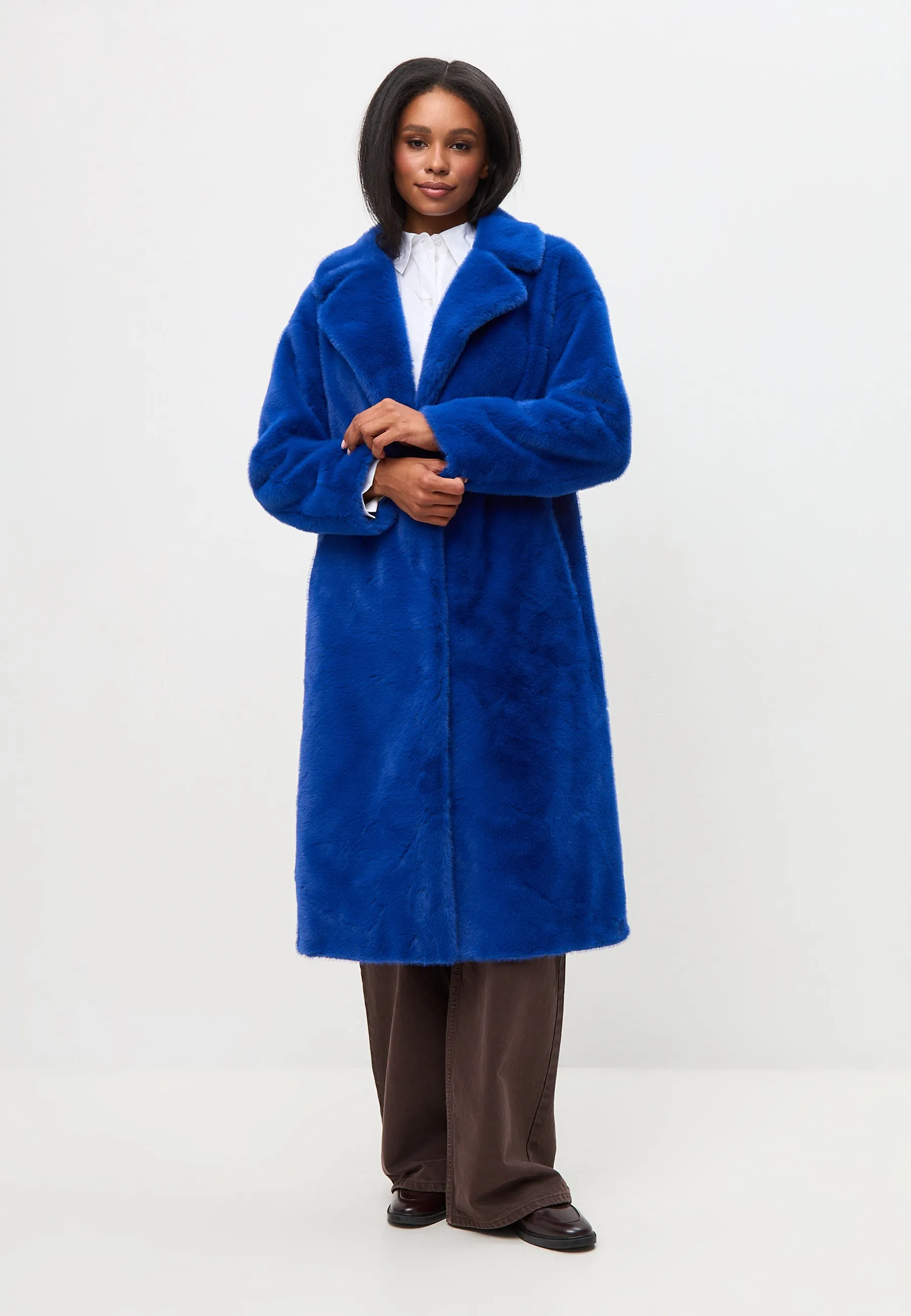 Deluxe Long Back Print Coat Lovers - Blue