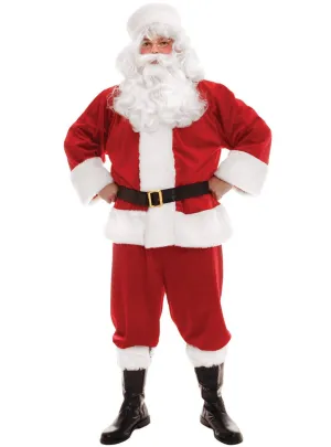 Deluxe Plush Red Santa Suit Plus Size Mens Costume