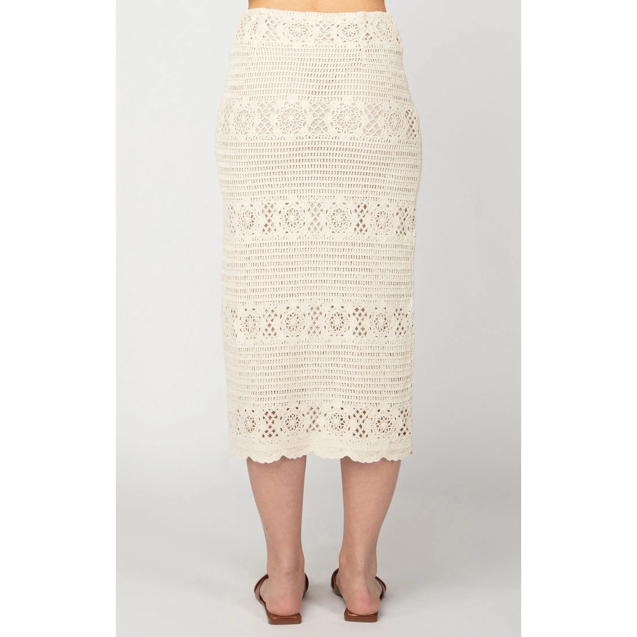 Dex Crochet Midi Skirt