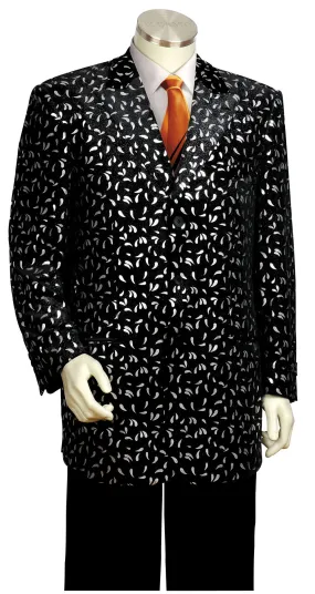 Disco Teardrops Velvet Entertainment 2pc Zoot Suit Set - Silver