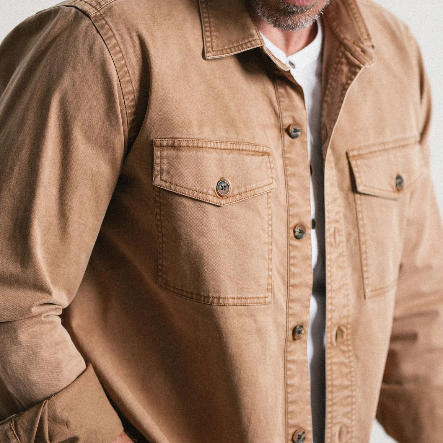 Distiller Shirt Jacket - Khaki Heavy Twill