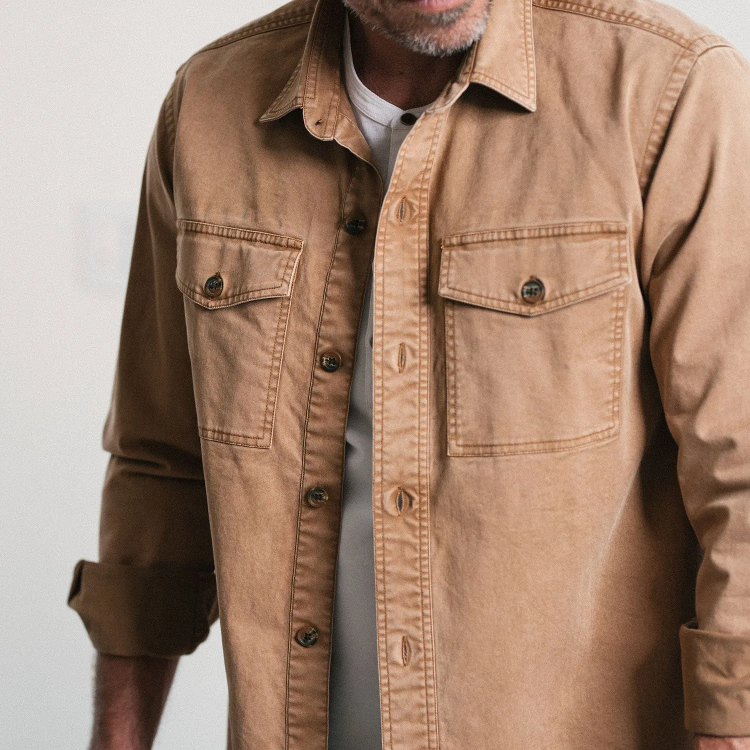 Distiller Shirt Jacket - Khaki Heavy Twill