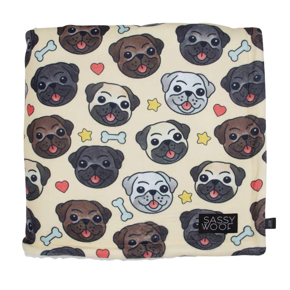 Dog Blanket - It's a Pug's Life